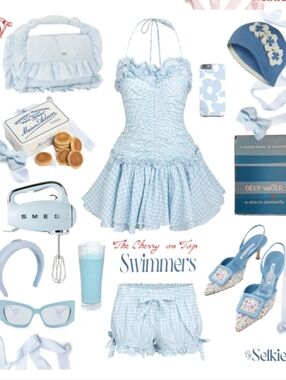 Selkie Gingham Cherry On Top Suit Only (Small)